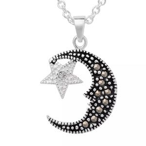 🎉Host Pick🎉 NWT! Marcasite Cubic Zirconia Moon & Star Reversible Pen…